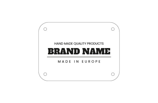 Lederetikett aus Echt-Leder Model EP-M23