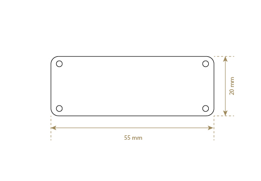 Lederetikett aus Echt-Leder Model EP-M43