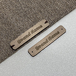 Lederetikett aus Echt-Leder Model EP-M7
