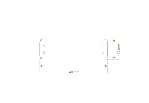 Leder-Etikett aus Echt-Leder Model EP-M8