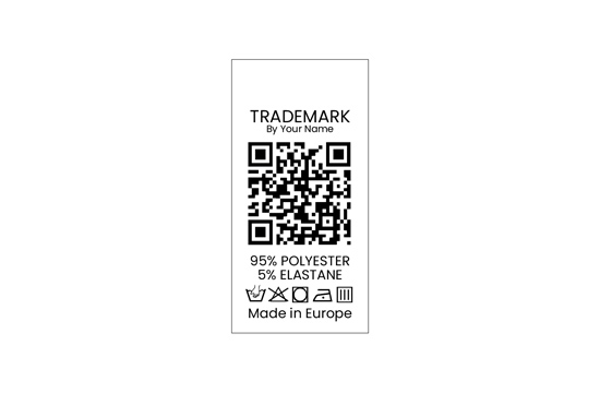 Wäscheetiketten mit QR-Code Modell TC-M183