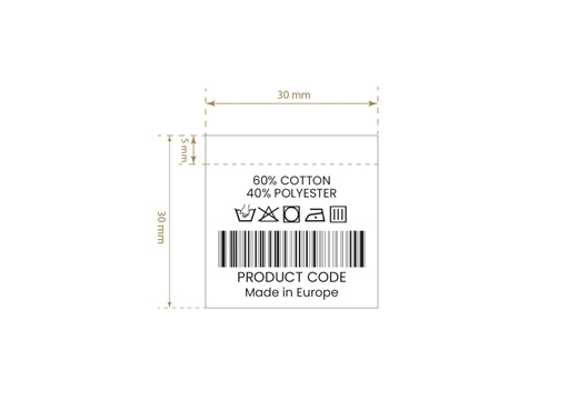 Wäscheetiketten mit strichcode Modell TC-M188
