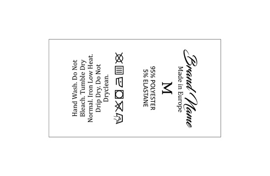 Wäscheetiketten mit Größe Modell TC-M336