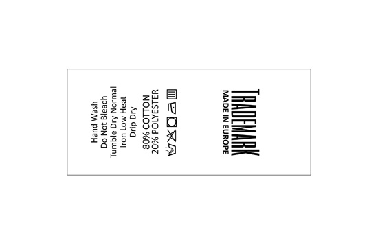 Wäscheetiketten Etikett Modell TC-M43